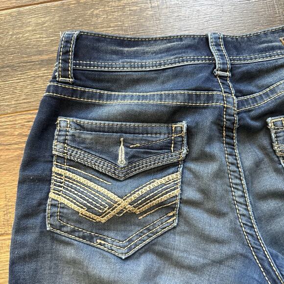 Buckle Black 11 Straight Jeans 32x32 Medium Wash Distressed Flap Pockets - Picture 9 of 13